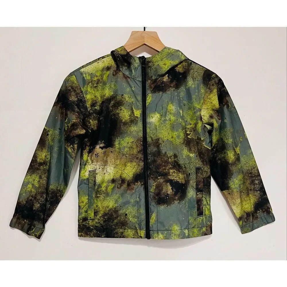 All In Motion Camo Windbreaker Jacket Boys Size M